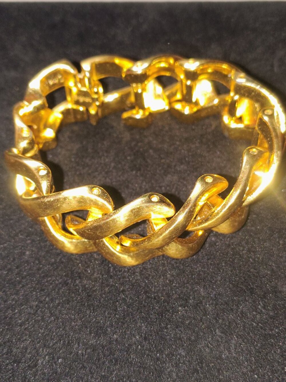Brighton Grand Canal Bracelet JB5881 – Brushed Gold “Live Life” – Retired